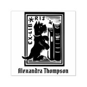 Hunde- und Schmetterlingsbibliothek Ex Libris Buch Permastempel (Design)