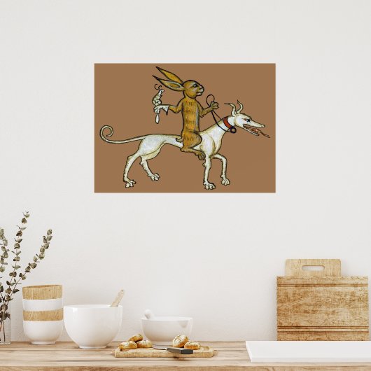 Hunde und Schnecke Poster (Küche)