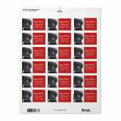 Hunde und Schnee Rücksendeadresse Adressaufkleber (Vorne)