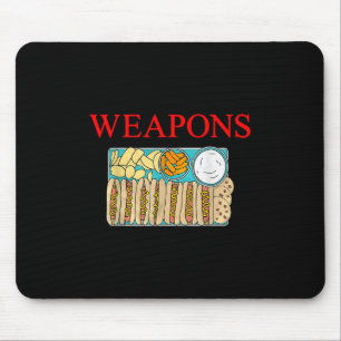 Hunde und Snack Retro Vintag - Waffen Mousepad
