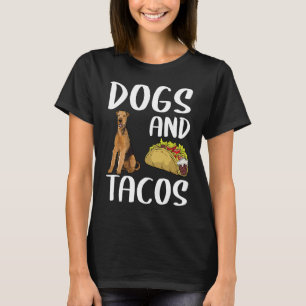 Hunde und Tacos Airedale Terrier Mexikanisches Ess T-Shirt