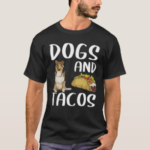 Hunde und Tacos Collie mexikanische Küche T-Shirt