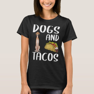 Hunde und Tacos Saluki mexikanische Küche T-Shirt