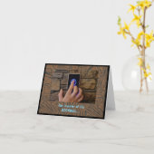 Hunde und Türglocken humorvoll Karte (Gelbe Blume)