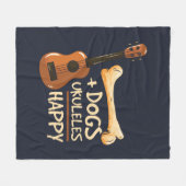 Hunde und Ukulele machen mich glücklich Fleecedecke (Vorderseite (Horizontal))