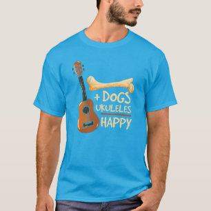 Hunde und Ukulele machen mich glücklich Neuheit T-Shirt