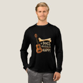 Hunde und Ukulele machen mich glücklich Tri-Blend Shirt (Volle Vorderseite)