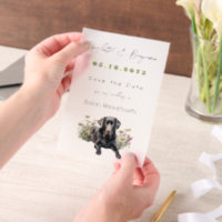 Hunde und Wildblumen im schwarzen Labor Save the D