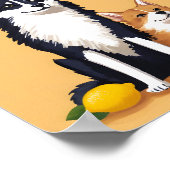 Hunde und Zitrone Poster (Ecke)