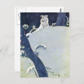 Hunde unter Schneekiefern Postkarte (Vorne/Hinten)