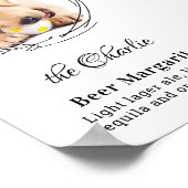 Hunde Unterschrift Drinks Custom 2 Foto Haustier H Poster (Ecke)