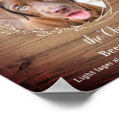 Hunde Unterschrift Drinks Haustier Foto Rustikale  Poster (Ecke)