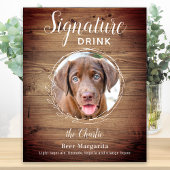 Hunde Unterschrift Drinks Haustier Foto Rustikale  Poster
