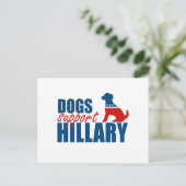 HUNDE UNTERSTÜTZUNG HILLARY.png Postkarte (Stehend Vorderseite)