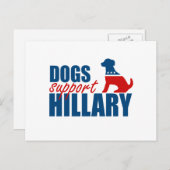 HUNDE UNTERSTÜTZUNG HILLARY.png Postkarte (Vorne/Hinten)