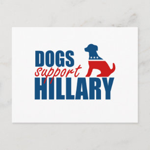 HUNDE UNTERSTÜTZUNG HILLARY.png Postkarte