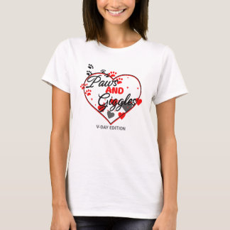 Hunde Valentin, Katzenvalentin: Paws & Giggles:V-T T-Shirt