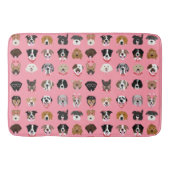 Hunde-Valentine-Gesichtspattern Badematte (Vorderseite)