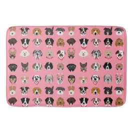 Hunde-Valentine-Gesichtspattern Badematte