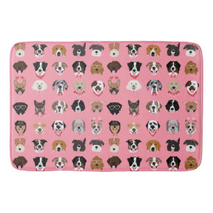 Hunde-Valentine-Gesichtspattern Badematte