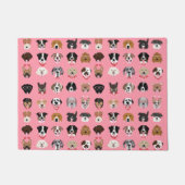 Hunde-Valentine-Gesichtspattern Fußmatte (Vorderseite)