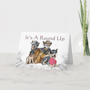 Hunde Valentine Runde Karten