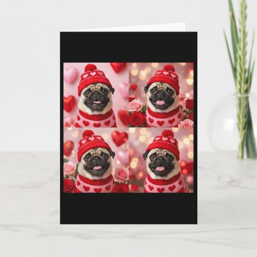 Hunde Valentinstag Fotobooth Karte (Vorderseite)