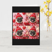 Hunde Valentinstag Fotobooth Karte (Gelbe Blume)