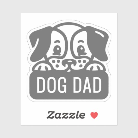 Hunde-Vater Aufkleber (Blatt)