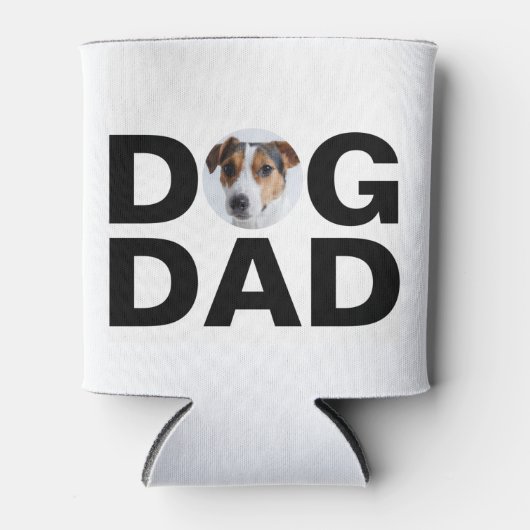 Hunde-Vater, benutzerdefiniertes Foto-Vater-Gesche Dosenkühler (Vorderseite)