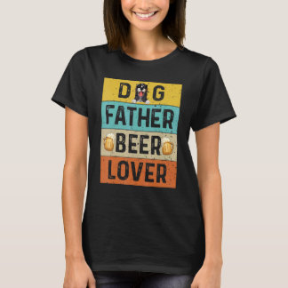 Hunde Vater Bierhund Vater trinken Vatertag T-Shirt