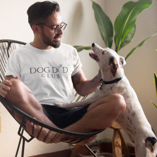 Hunde-Vater-Club Minimale Linienkunst-Design T-Shirt