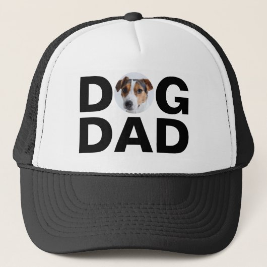 Hunde Vater, Custom Foto Vater Geschenk Trucker Ha Truckerkappe (Vorderseite)