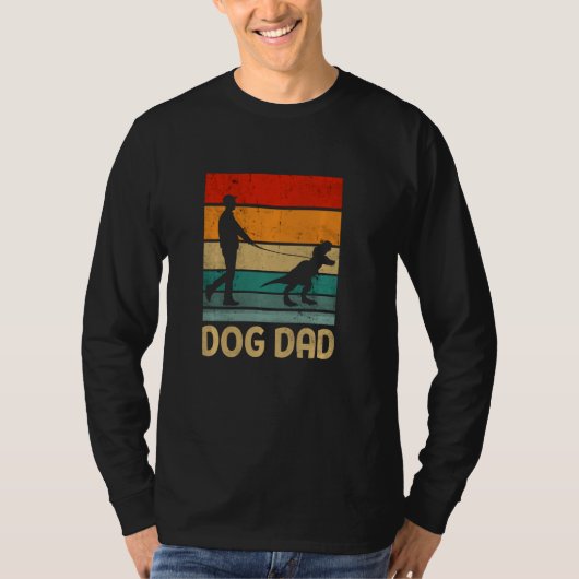 Hunde Vater Dinosaur Hunde Besitzer Witziger Vater T-Shirt (Vorderseite)