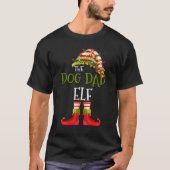 Hunde Vater Elf Gruppe Matching Familie Weihnachte T-Shirt (Vorderseite)