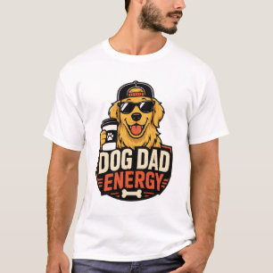 Hunde-Vater-Energie Lustiger Golden-Retriever-Stre T-Shirt