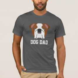 Hunde Vater English Bulldog Vatertag T-Shirt
