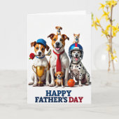 Hunde-Vater-Feierkarte Karte (Gelbe Blume)