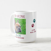 Hunde Vater - Frohe Weihnachten Haustier Hund Foto Kaffeetasse (Vorderseite Links)