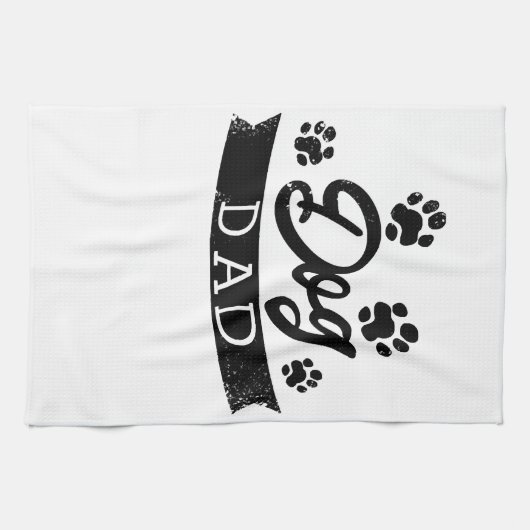 Hunde Vater Funny Design - Geschenkidee für Hundeb Geschirrtuch (Horizontal)