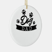 Hunde Vater Funny Design - Geschenkidee für Hundeb Keramik Ornament (Rechts)