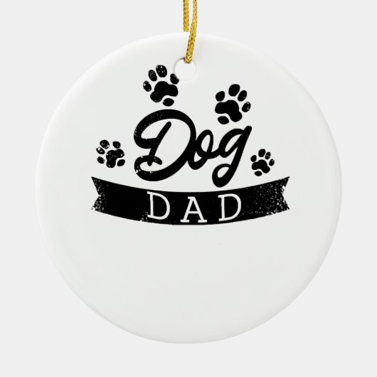 Hunde Vater Funny Design - Geschenkidee für Hundeb Keramik Ornament (Vorne)