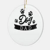 Hunde Vater Funny Design - Geschenkidee für Hundeb Keramik Ornament (Links)