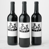 Hunde Vater Funny Design - Geschenkidee für Hundeb Weinetikett (Flaschen)