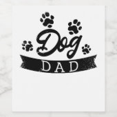 Hunde Vater Funny Design - Geschenkidee für Hundeb Weinetikett (Einzelnes Label)