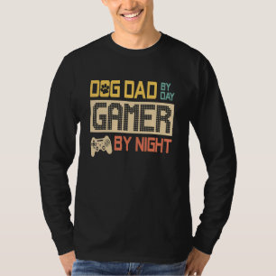 Hunde Vater für Tag Gamer für Nacht Vintag T-Shirt