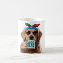 Hunde Vater - Golden Retriever Coffee Time Design