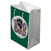 Hunde Vater Golf Mittlere Geschenktüte (Vorderseite Schrägansicht)