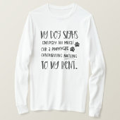 Hunde Vater Grumpy Hund Weißes Langschläfchen Foto T-Shirt (Design vorne)