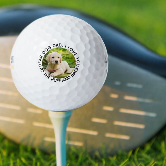 Hunde Vater Ich Liebe Sie zu Ruff und Back Foto Golfball